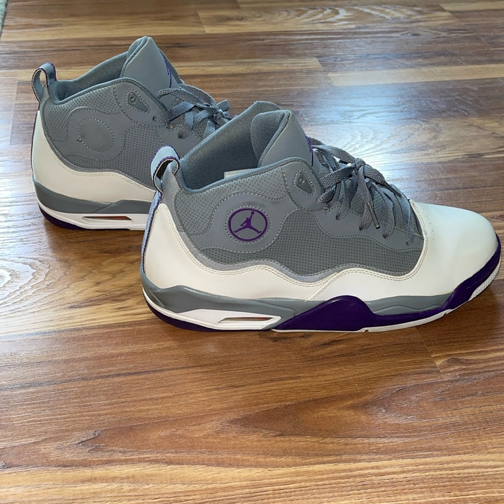 Gray and Purple Jordans size 12